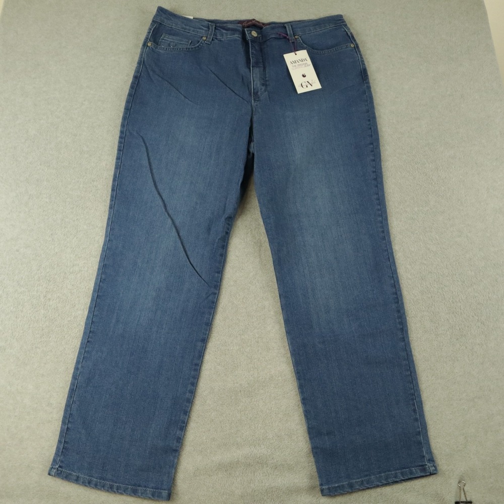 Gloria Vanderbilt Jeans Womens 18 Short Amanda Slimming Stretch Denim Blue NWT‎